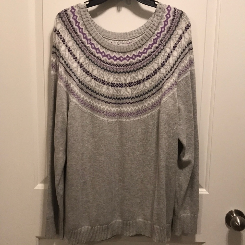 Comfy cozy knit scoop neck sweater